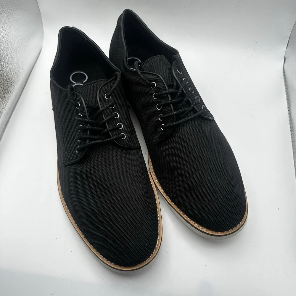 Calvin Klein Men's Armando Oxford Dress Shoes Black Lightweight Fabric LaceUp 11